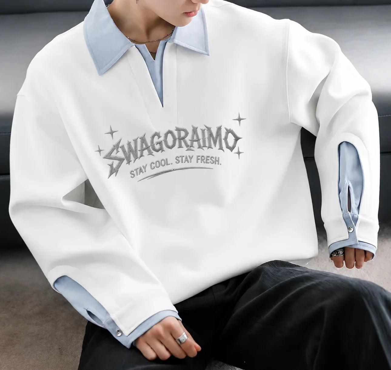 SWAGORAIMO Oversized Signature Tee - 𝓢𝓦𝓐𝓖𝓞𝓡𝓐𝓘𝓜𝓞