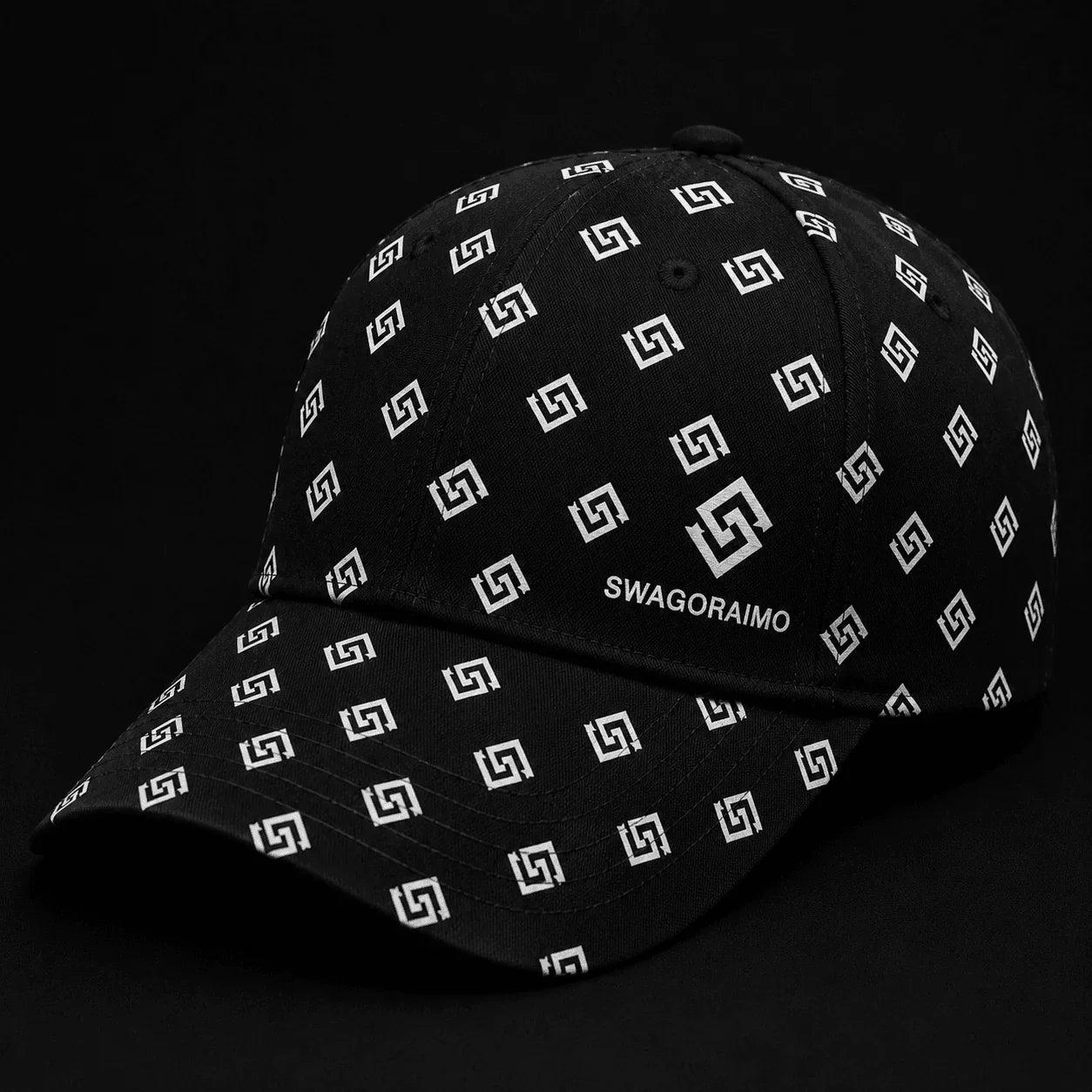 SWAGORAIMO Signature Monogram Cap – Black Edition - 𝓢𝓦𝓐𝓖𝓞𝓡𝓐𝓘𝓜𝓞