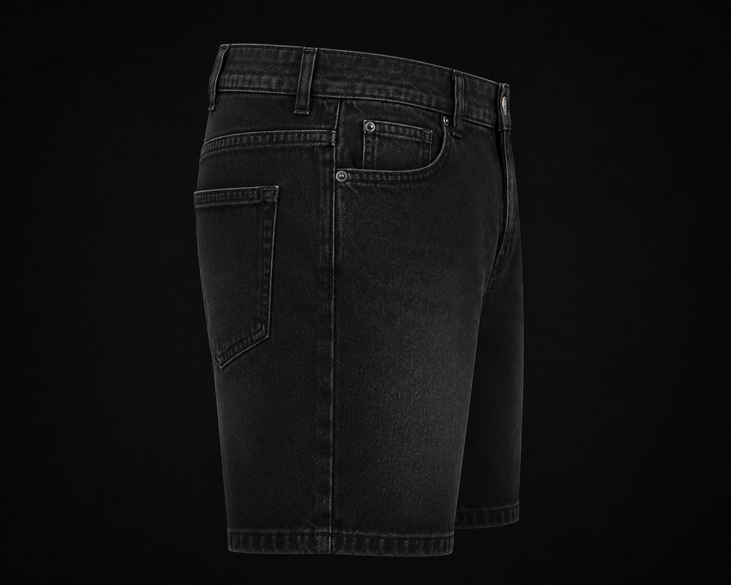 SWAGORAIMO ATELIER™ Premium Black Denim Shorts