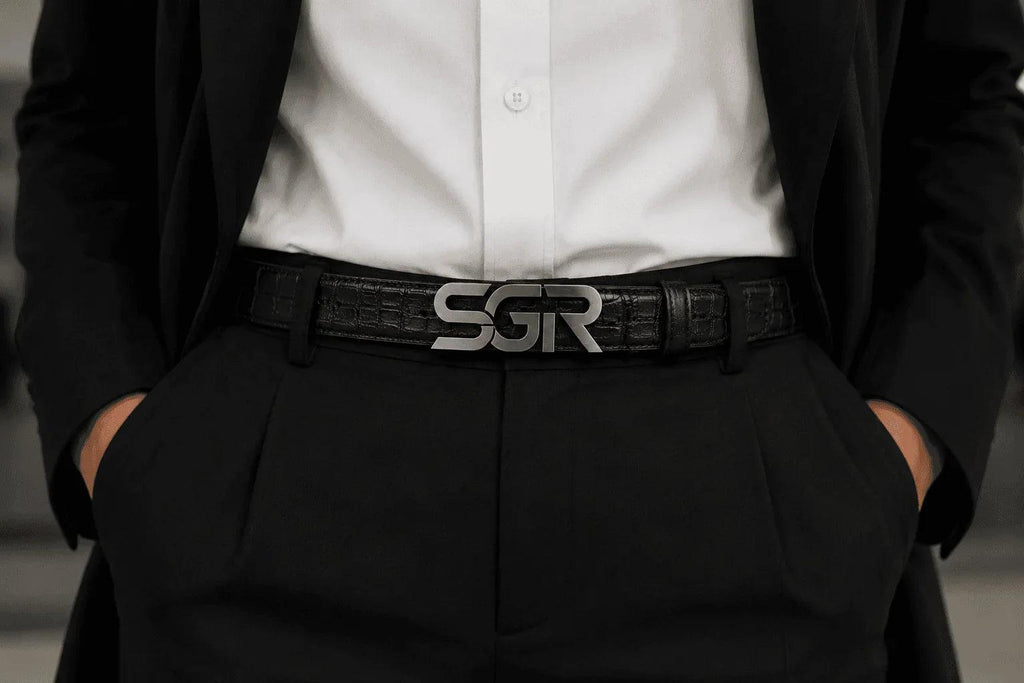 SWAGORAIMO™ SGR Signature Crocodile Belt - 𝓢𝓦𝓐𝓖𝓞𝓡𝓐𝓘𝓜𝓞