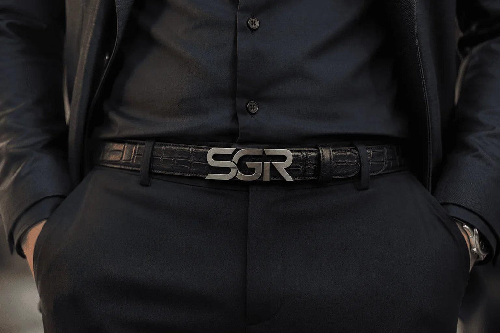 SWAGORAIMO™ SGR Signature Crocodile Belt - 𝓢𝓦𝓐𝓖𝓞𝓡𝓐𝓘𝓜𝓞