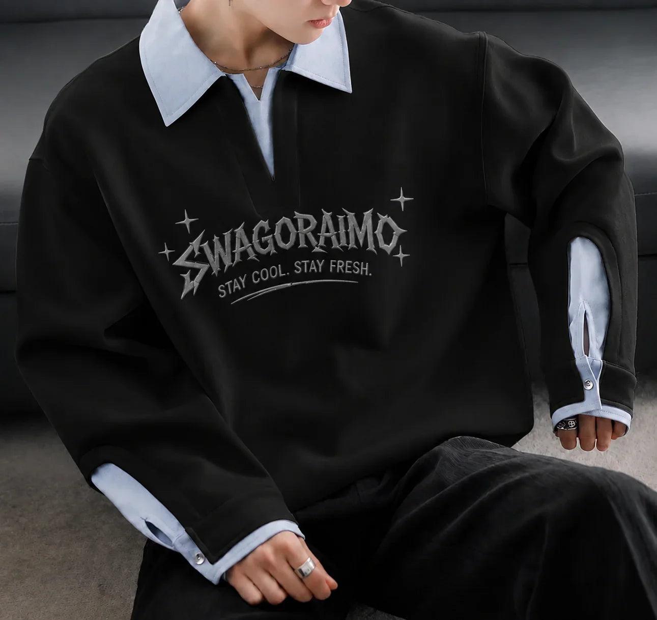 SWAGORAIMO Oversized Signature Tee - 𝓢𝓦𝓐𝓖𝓞𝓡𝓐𝓘𝓜𝓞
